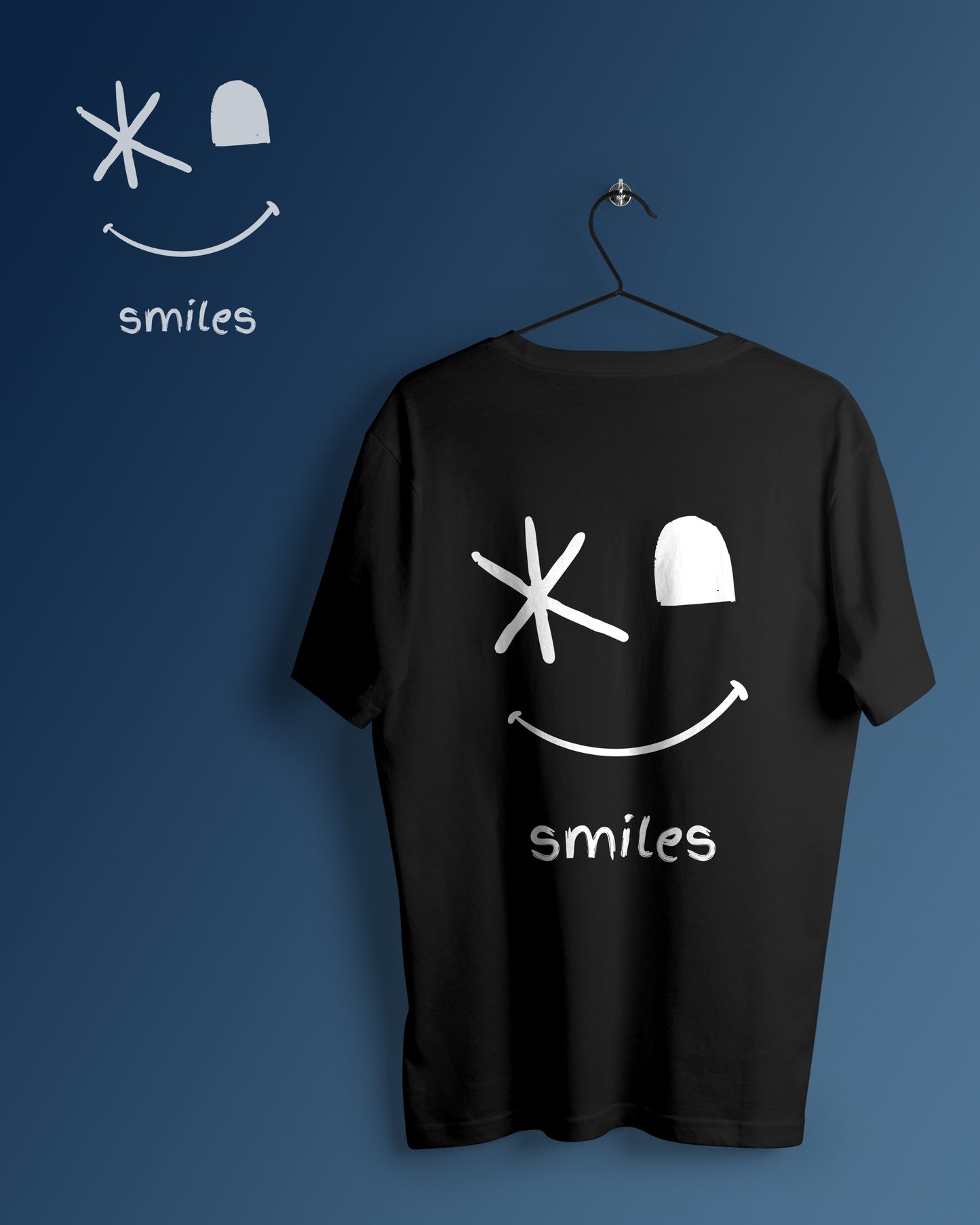 Smiles Graphic Printed Unisex Oversized T-shirt D095