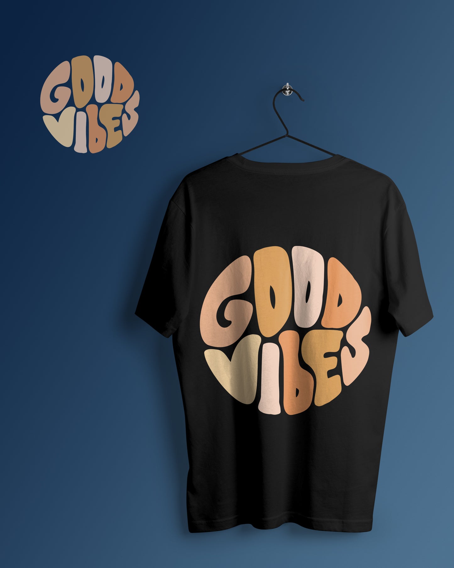 Good Vibes Graphic Printed Unisex Oversized T-shirt D109