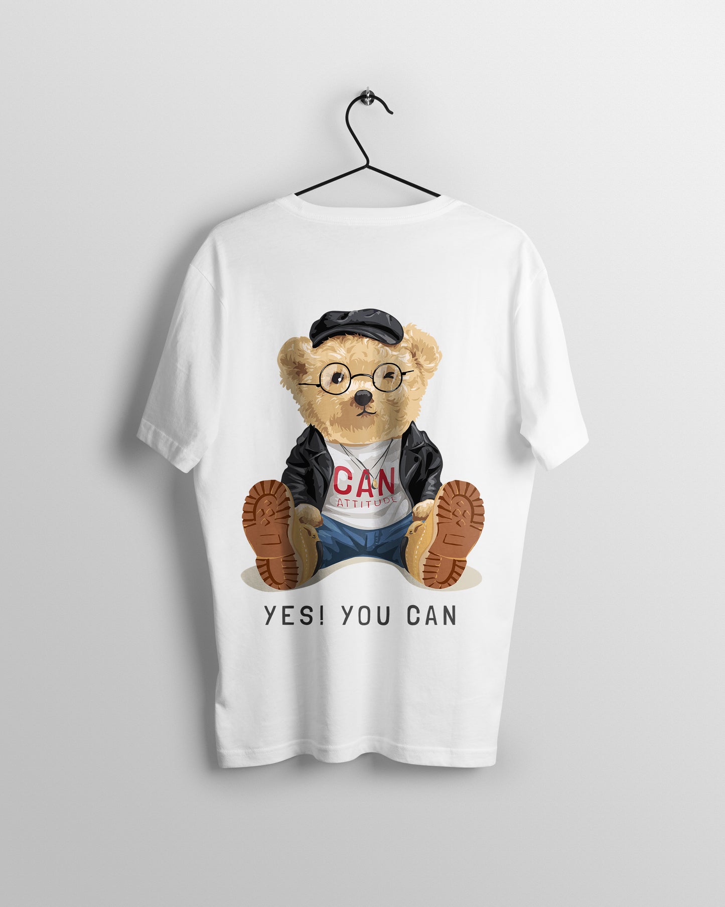 Yes You Can Graphic Printed Unisex Oversized T-shirt D080