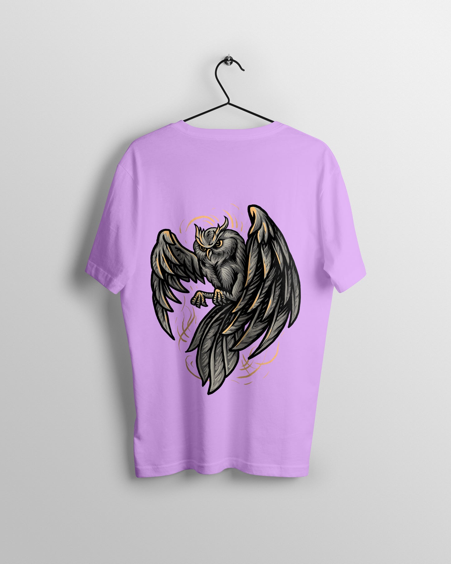 Owl Graphic Printed Unisex Oversized T-shirt D063
