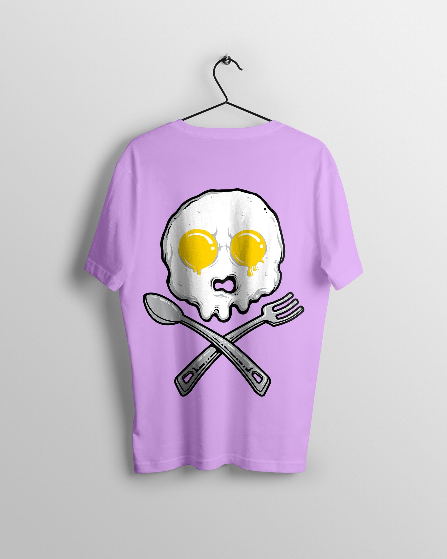 Skull Omelet Graphic Printed Unisex Oversized T-shirt D054