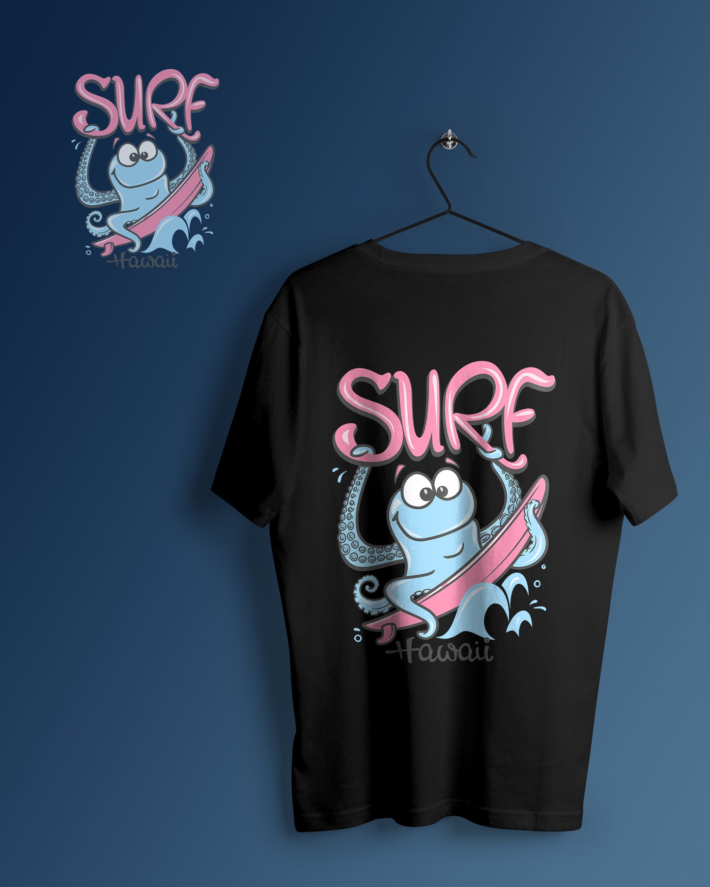 Surf Hawaii Graphic Printed Unisex Oversized T-shirt D123