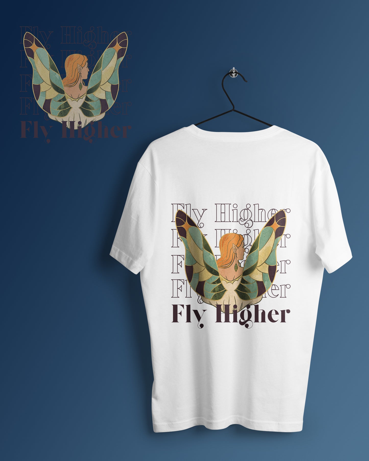 Fly Higher Graphic Printed Unisex Oversized T-shirt D115