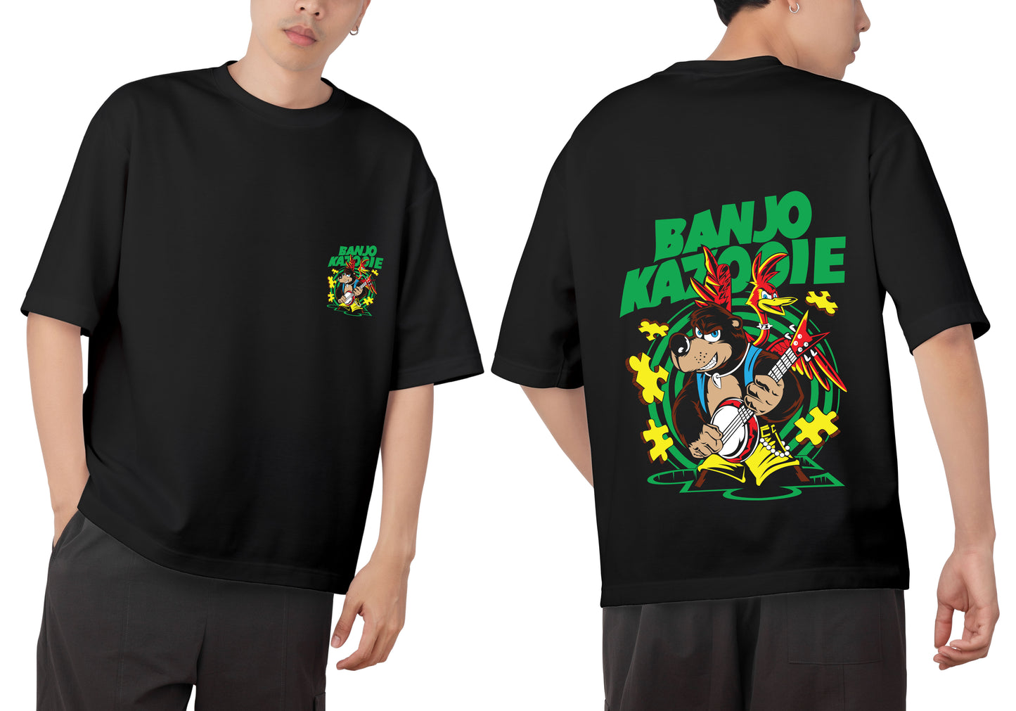 Banjo Kazooie Graphic Printed Unisex Oversized T-shirt D008