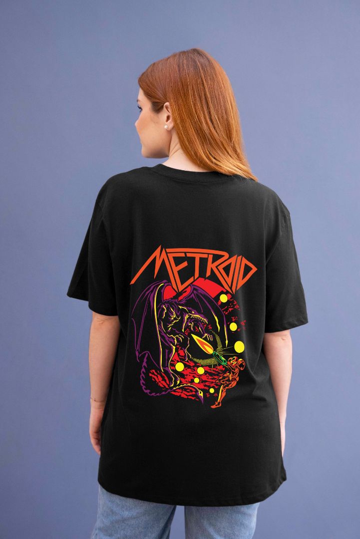 Metko Graphic Printed Unisex Oversized T-shirt D013