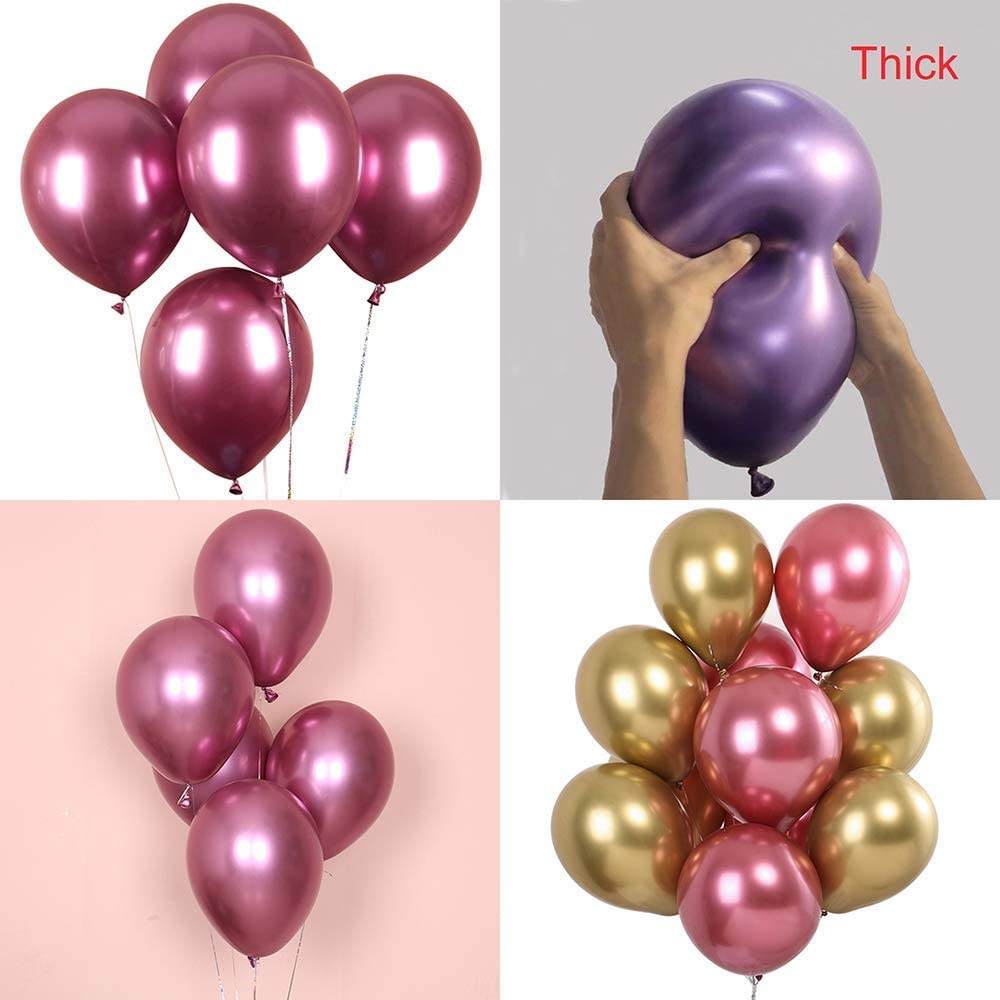 12 Inch (25/50 pcs) Blue Color Latex Chrome Balloon for Birthday & Special Other Occasion