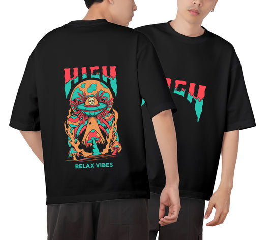 High Graphic Printed  Unisex Oversized T-shirt D044