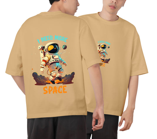 I Need More Space Graphic Printed  Unisex Oversized T-shirt D028